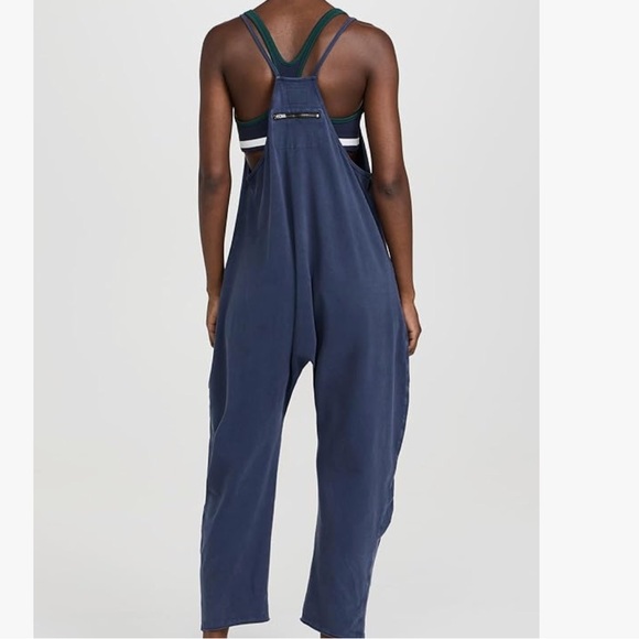 NWOT Free People hot shot onesie mineral wash navy women's size small oversized - Picture 2 of 15